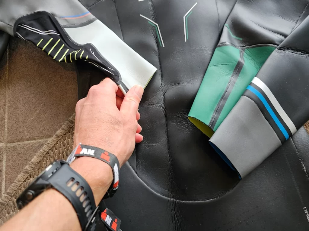 Detail van de Zone3 zwempakken met verschillende diktes