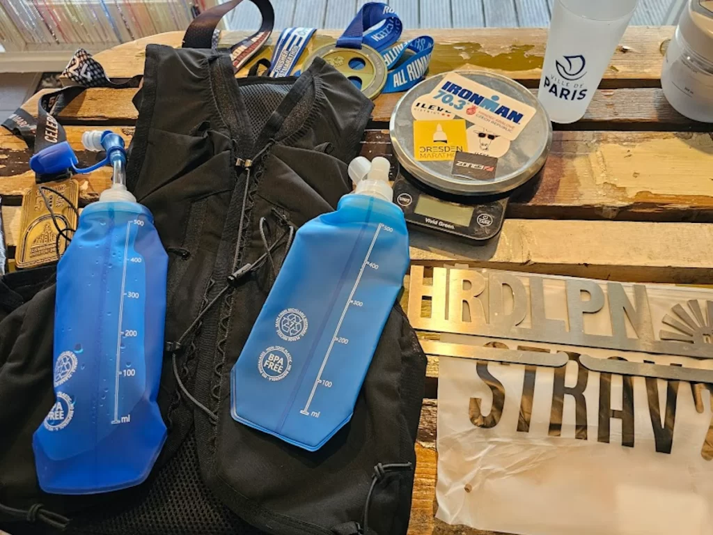 Stravix rugtas met drinkflessen voor hardlopen of trailrunning